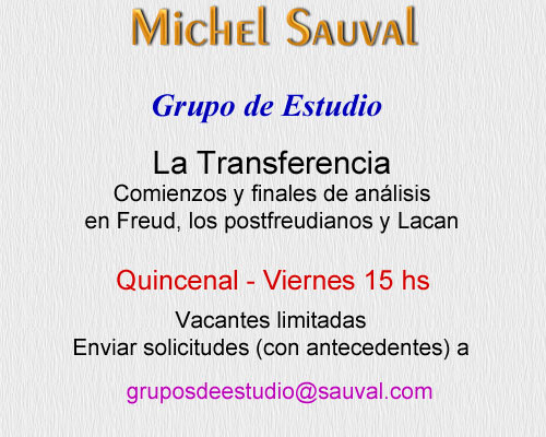Michel Sauval - Grupo de Estudio - La transferencia